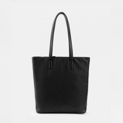 Монополия | Мягкая женская черная сумка-шоппер ROOMY S