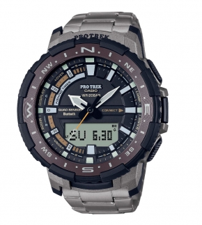 Монополия | Японские наручные часы мужские Casio Pro Trek PRT-B70T-7E