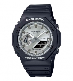 Монополия | Японские наручные часы мужские Casio G-SHOCK GA-2100SB-1A с хронографом
