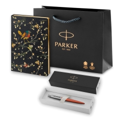 Монополия | Подарочный набор: Шариковая ручка Parker Jotter Essential Chelsea Orange CT и Ежедневник недатированный, черный. PB1951110_5303189