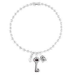 Монополия | Ожерелье  UNOde50 «Cambiaron la cerradura» «Тебе понадобится новый ключ» Серебряный цвет