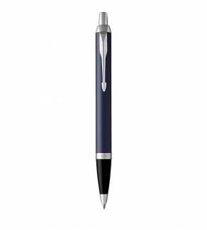 Монополия | Шариковая ручка Parker IM Metal Matte Blue CT, стержень: M, цвет чернил: blue 1931668
