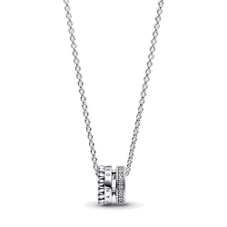 Монополия | Колье Pandora «Pavé & Beads Pendant & Necklace»