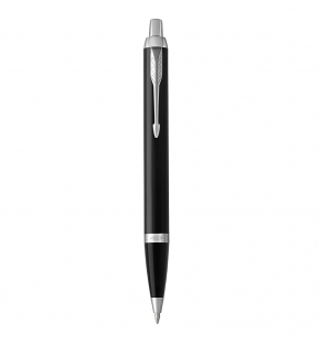 Монополия | Шариковая ручка Parker IM Metal Black CT лак глянцевый, стержень: M, цвет чернил: blue PR60B-MLT2