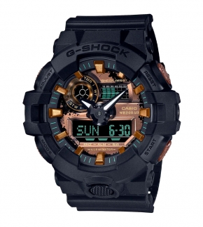 Монополия | Японские наручные часы мужские Casio G-SHOCK GA-700RC-1A с хронографом