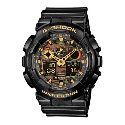 Монополия | Японские наручные часы мужские Casio G-SHOCK GA-100CF-1A9 с хронографом