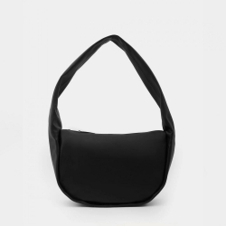 Монополия | Мягкая сумка-шоппер Post в черном цвете 