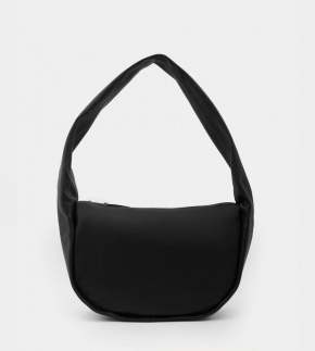 Монополия | Мягкая сумка-шоппер Post в черном цвете 