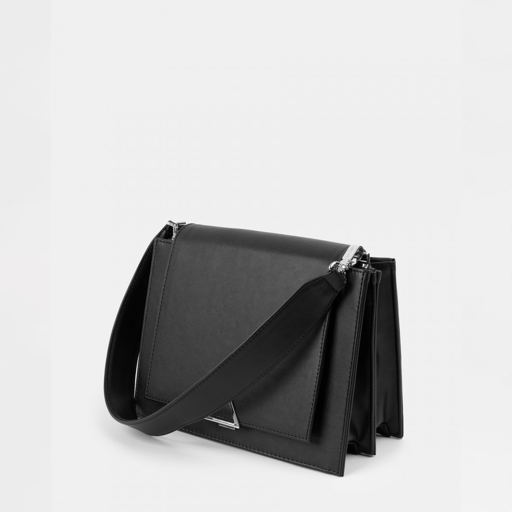 Прямоугольная каркасная сумка Kortni черного цвета | ARNY PRAHT 