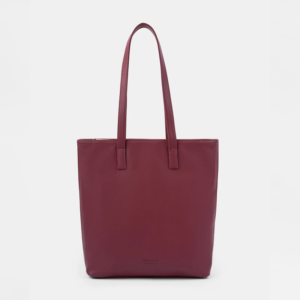 Мягкая женская сумка-шоппер ROOMY S в цвете Бордо | ARNY PRAHT