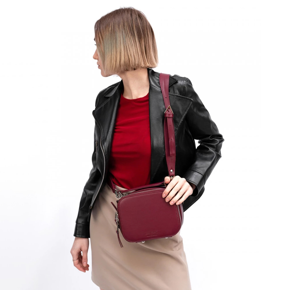 Каркасная  сумка Mia бордового цвета | ARNY PRAHT 