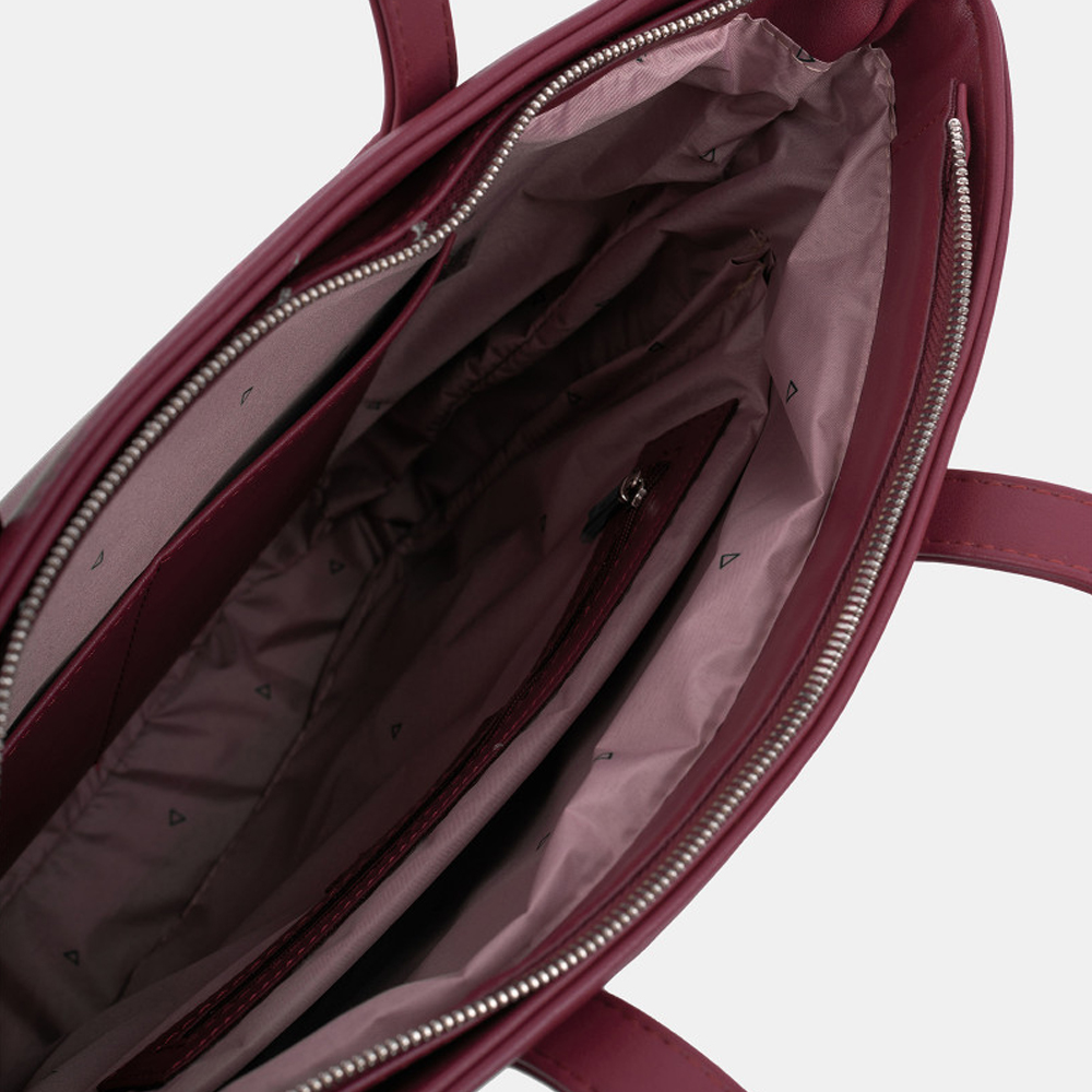 Мягкая женская сумка-шоппер ROOMY S в цвете Бордо | ARNY PRAHT 