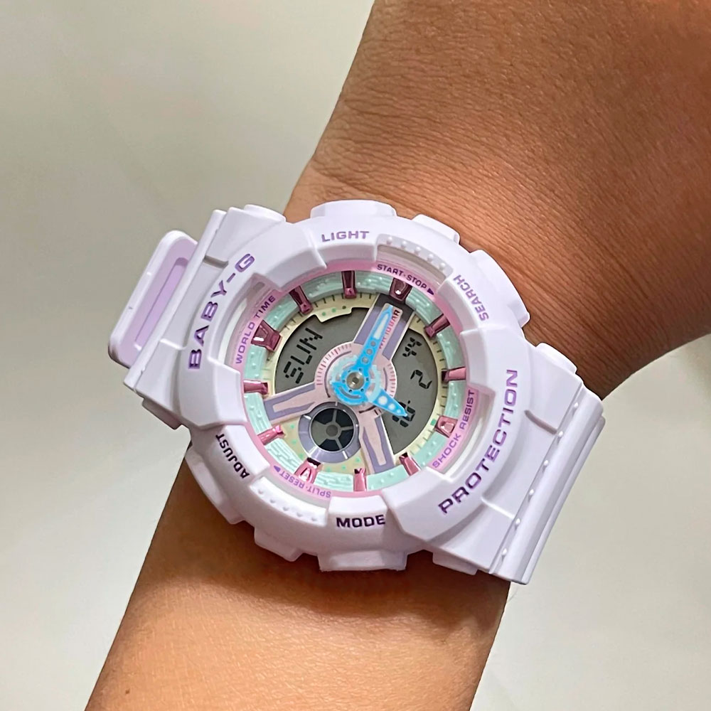 Японские часы женские CASIO Baby-G BA-110XPM-6A с хронографом | Casio 