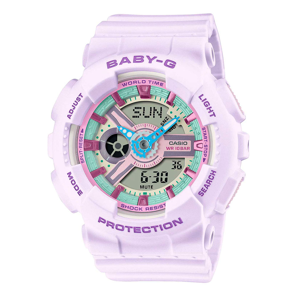 Японские часы женские CASIO Baby-G BA-110XPM-6A с хронографом | Casio 