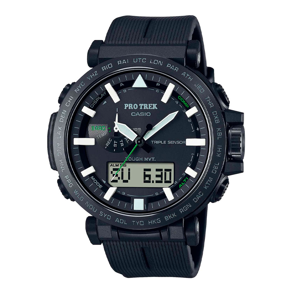 Японские наручные часы мужские Casio Pro Trek PRW-6621Y-1E с хронографом | Casio 