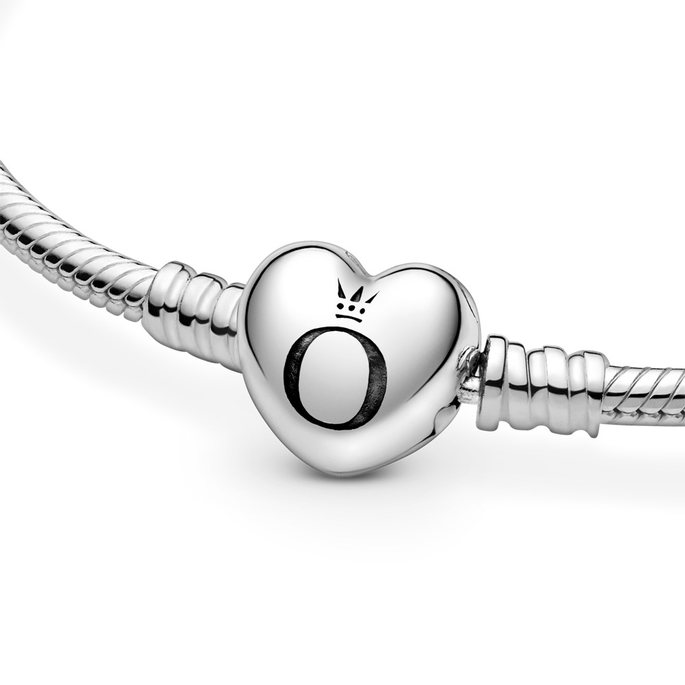 Браслет из серебра с застежкой p-lock в виде сердца | PANDORA 