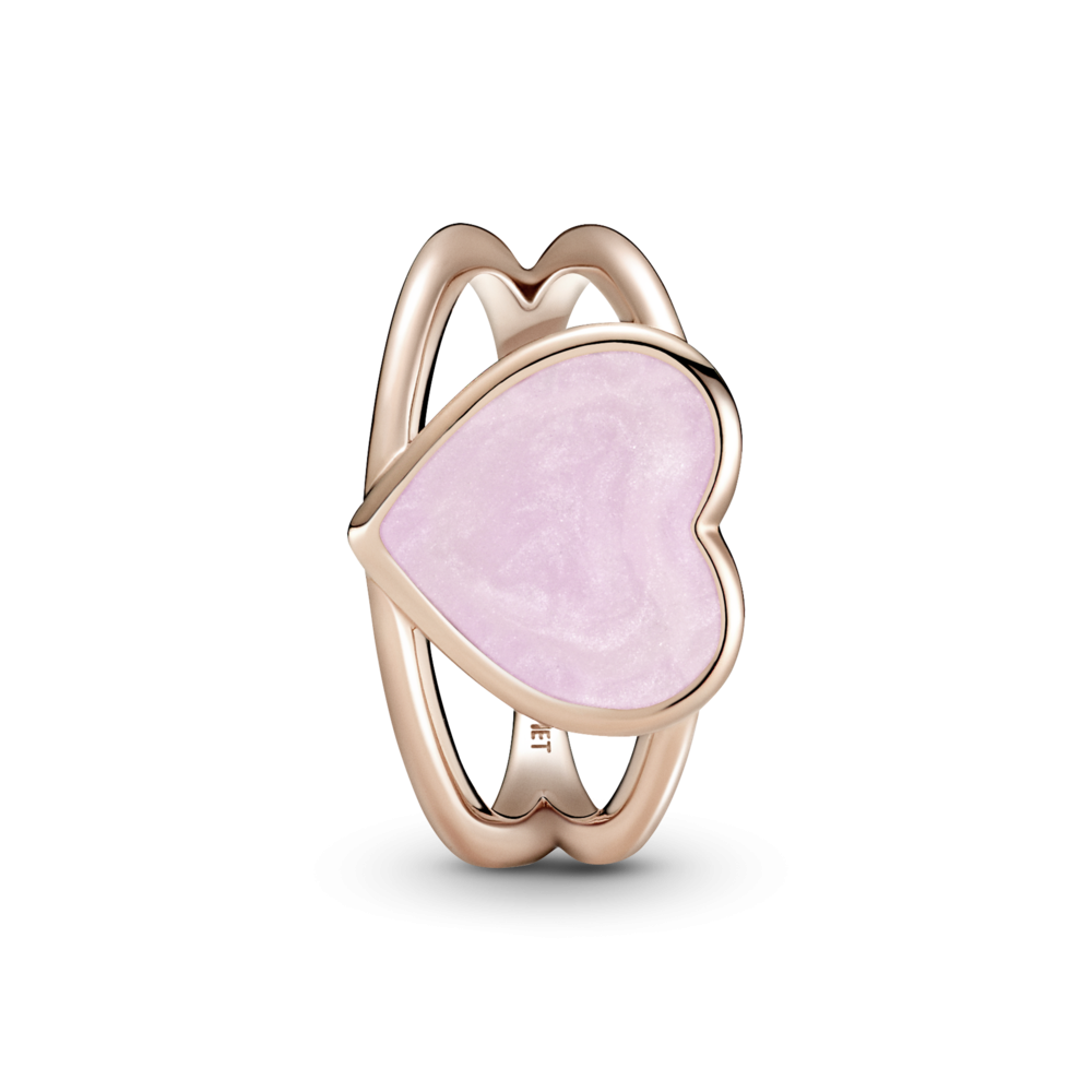 Кольцо «Розовое сердце»  | PANDORA 