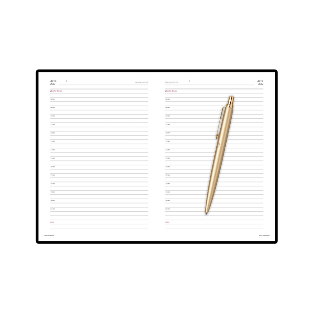Подарочный набор: Шариковая ручка Jotter XL SE20 Monochrome в подарочной упаковке, цвет: Gold, стержень Mblue и Ежедневник 2123128_032754 | PARKER 