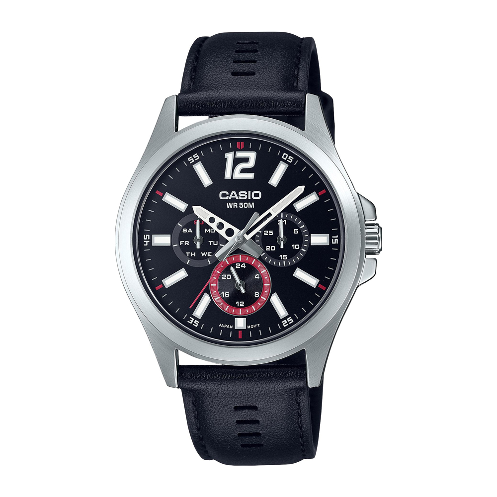 Японские наручные часы  мужские Casio Collection MTP-E350L-1B | Casio 