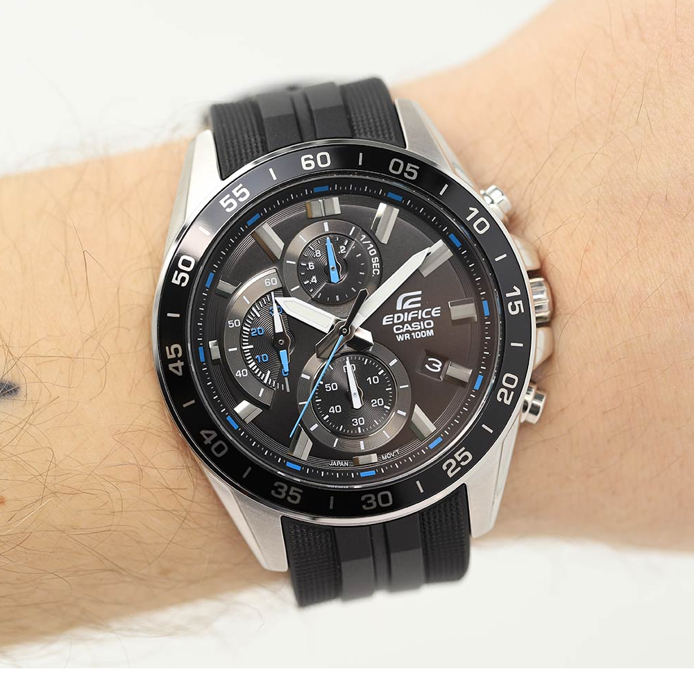 Японские часы мужские CASIO Edifice EFV-550P-1A с хронографом | Casio 