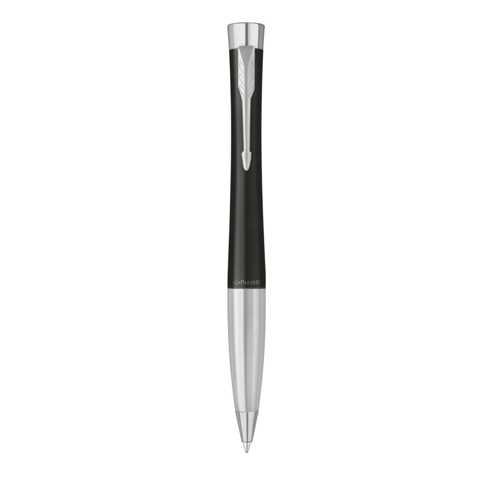 Шариковая ручка Parker Urban (матовый черный лак) Muted Black Chrome Trim, стержень: M, цвет чернил: blue 2143639, 2150858, S0767030 | PARKER 