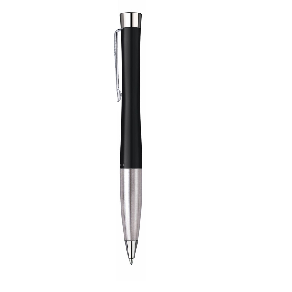 Шариковая ручка Parker Urban (матовый черный лак) Muted Black Chrome Trim, стержень: M, цвет чернил: blue 2143639, 2150858, S0767030 | PARKER 