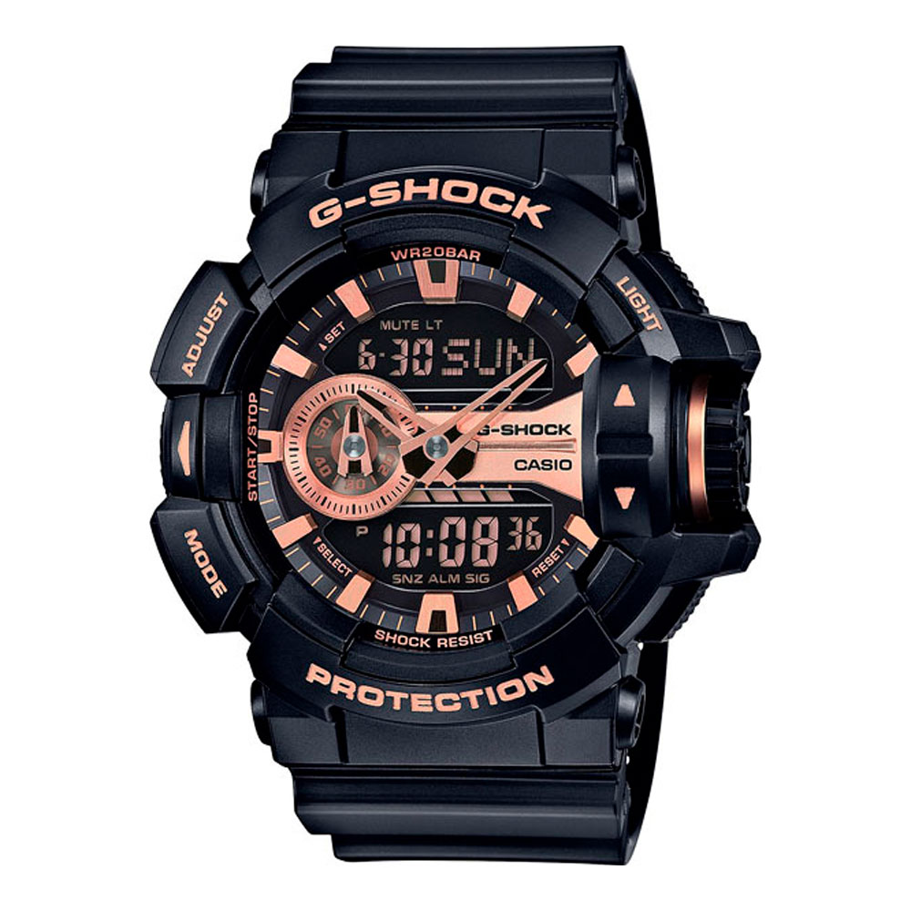 Японские наручные часы мужские Casio G-SHOCK GA-400GB-1A4 с хронографом | Casio 