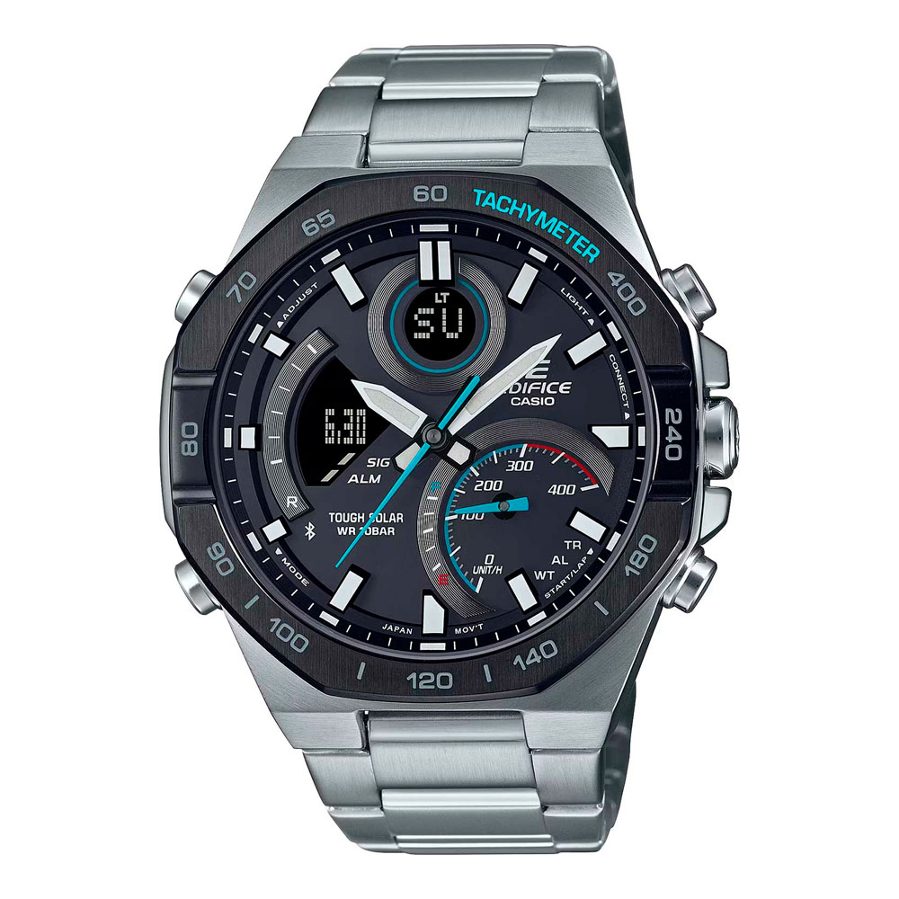 Японские часы мужские CASIO Edifice  ECB-950DB-1A с хронографом | Casio 