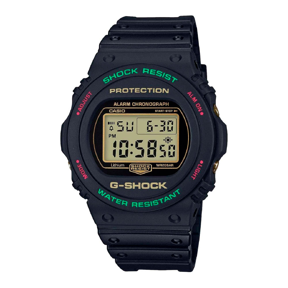 Японские наручные часы мужские  Casio G-SHOCK  DW-5700TH-1 с хронографом | Casio 