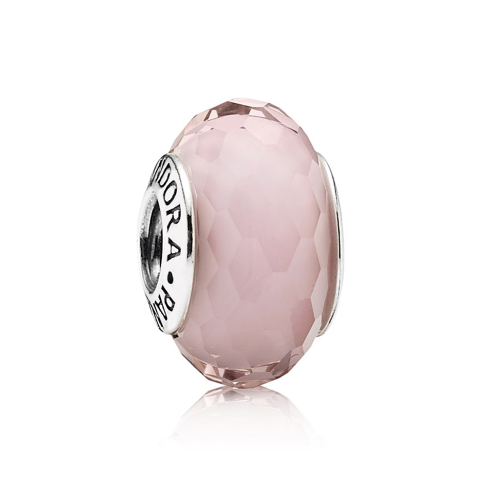 Подвеска-шарм «Розовое ограненное стекло» | PANDORA