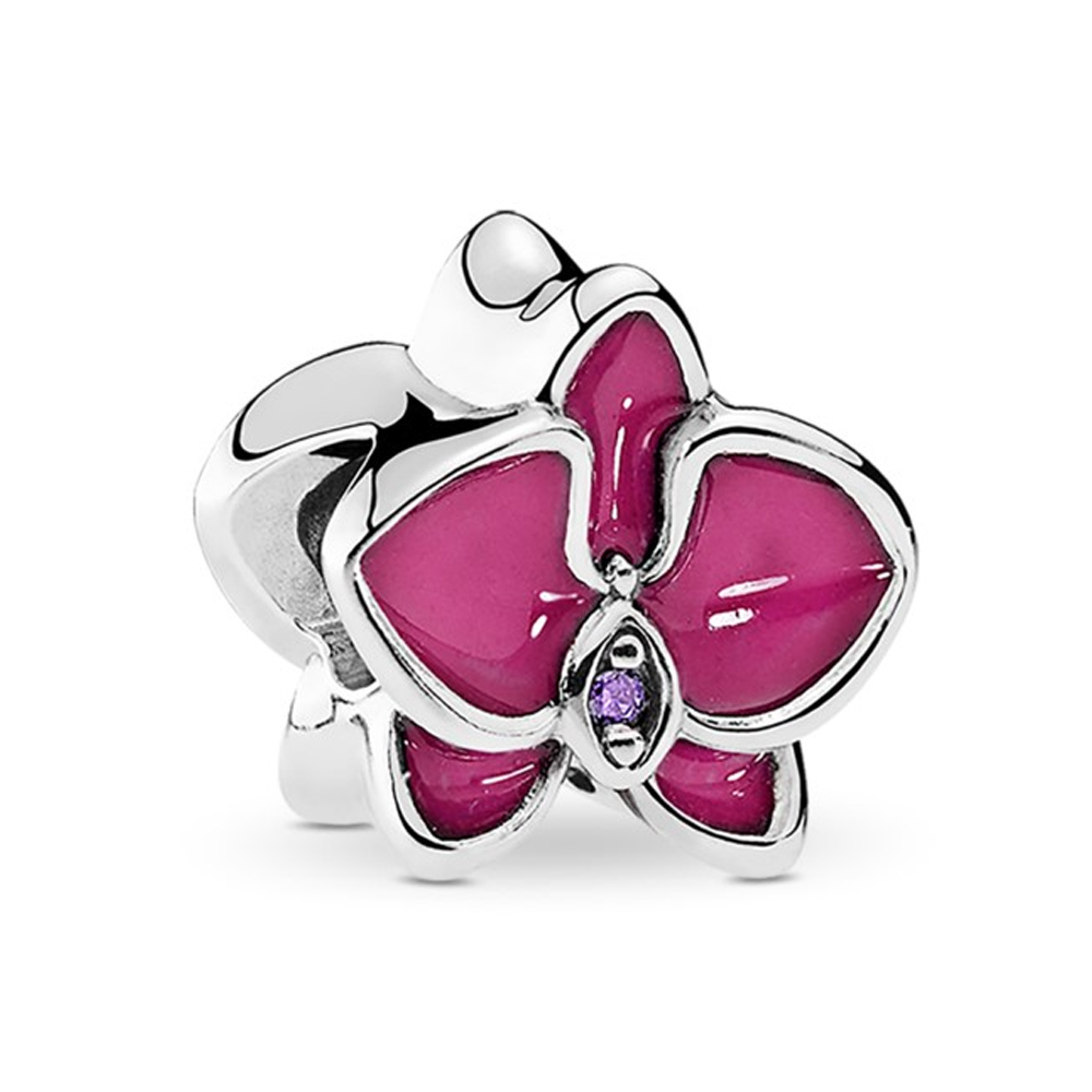 Подвеска-шарм «Фиолетовая орхидея» | PANDORA 