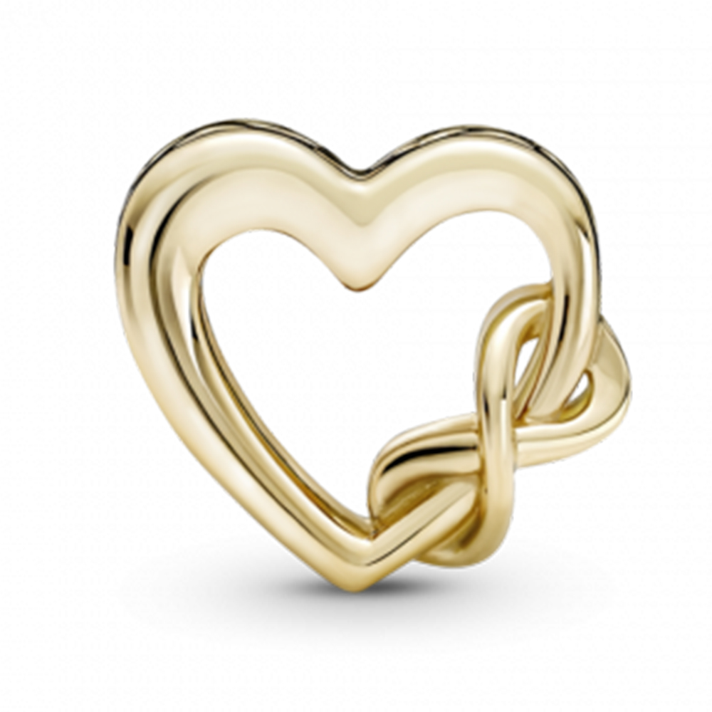 Шарм Pandora «Gold heart and infinity» «Золотое сердце и бесконечность»  | PANDORA 