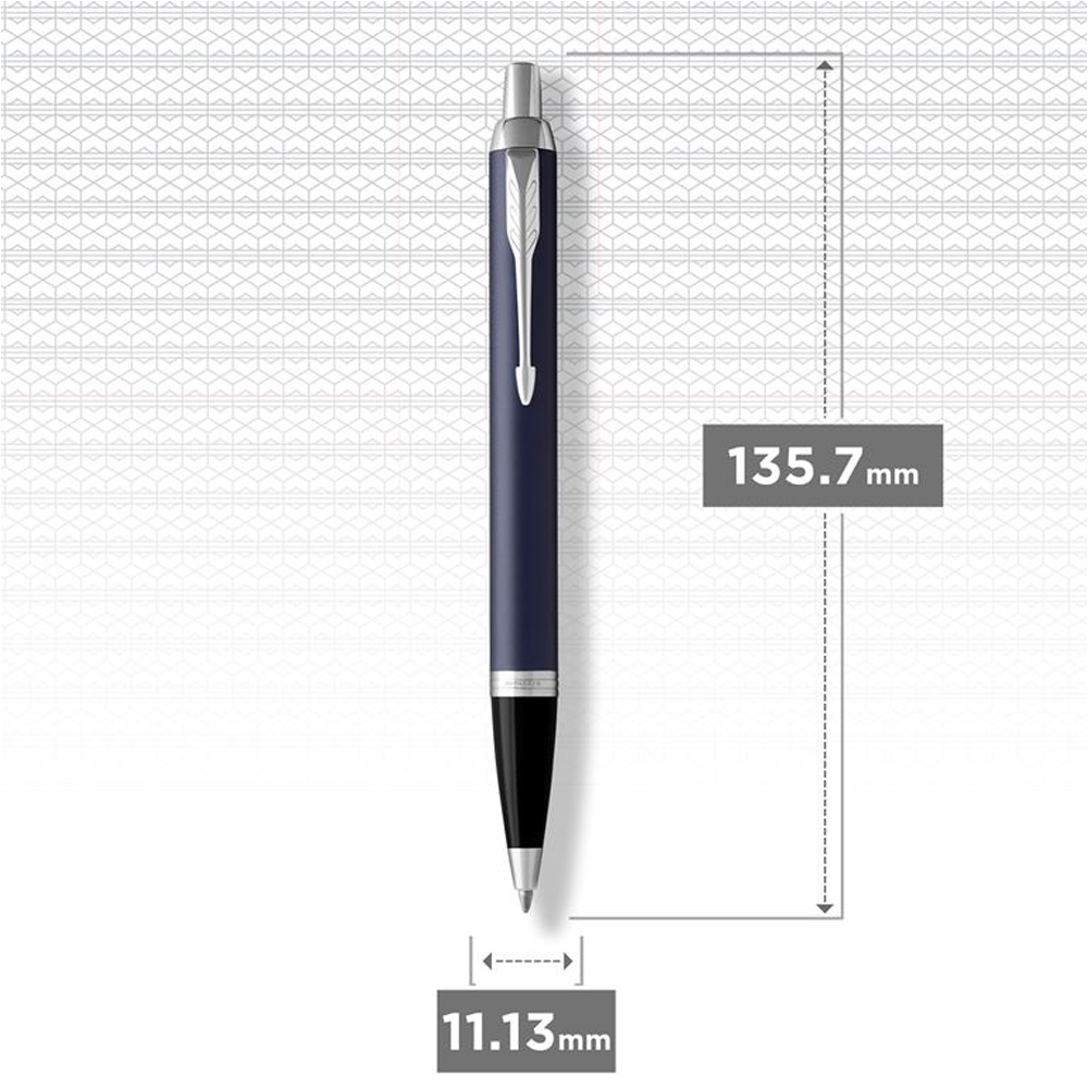 Шариковая ручка Parker IM Metal Matte Blue CT, стержень: M, цвет чернил: blue 1931668 | PARKER 