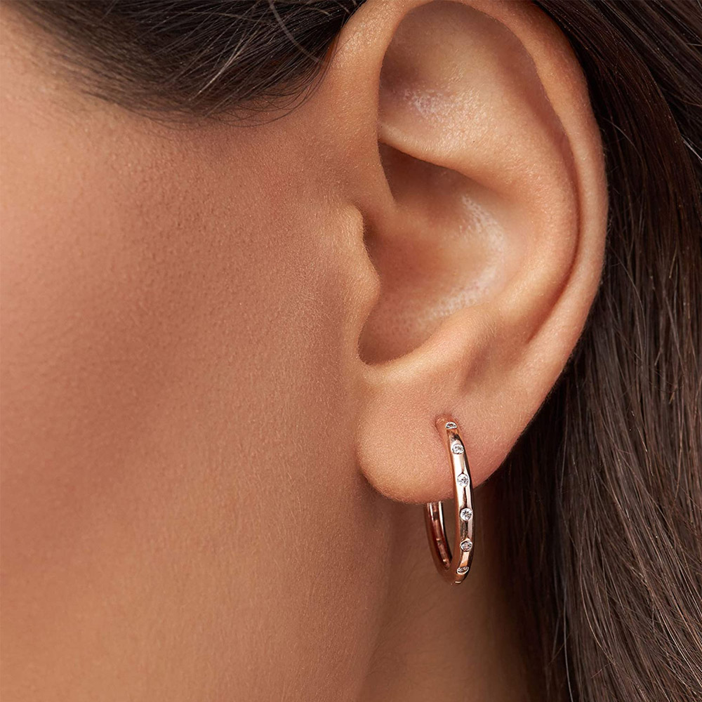 Серьги-кольца Pandora «Vermeil Hoop Earrings» | PANDORA 