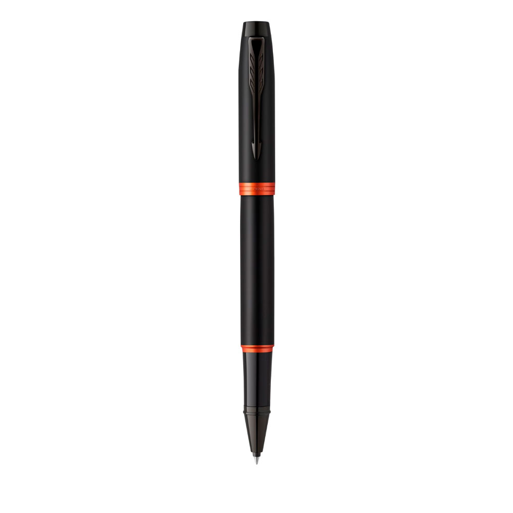 Ручка-роллер Parker IM Vibrant Rings Flame Orange, стержень:Fblk  2172945 | PARKER 