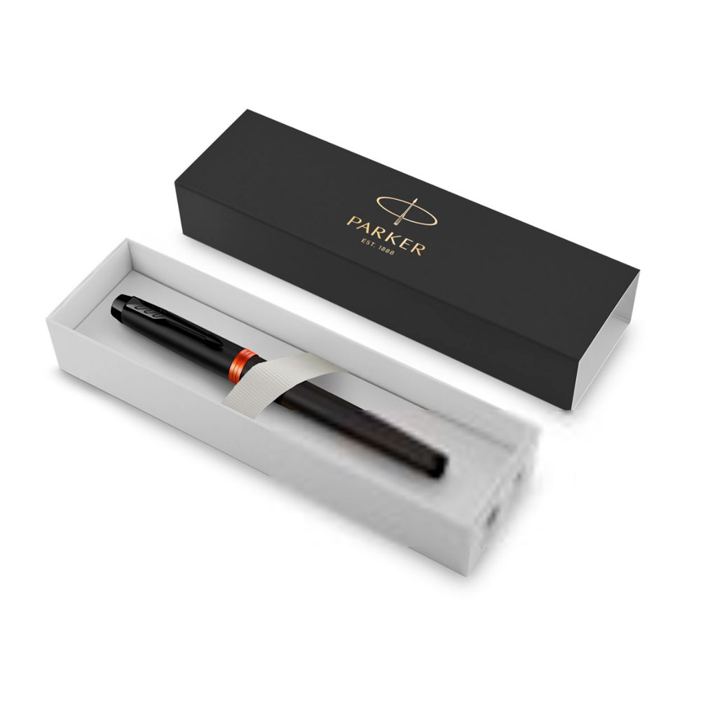 Ручка-роллер Parker IM Vibrant Rings Flame Orange, стержень:Fblk  2172945 | PARKER 