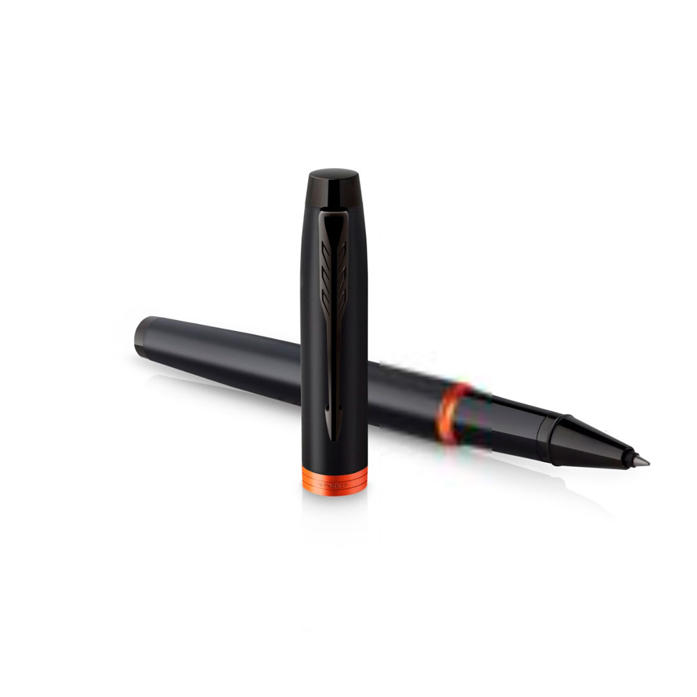 Ручка-роллер Parker IM Vibrant Rings Flame Orange, стержень:Fblk  2172945 | PARKER 