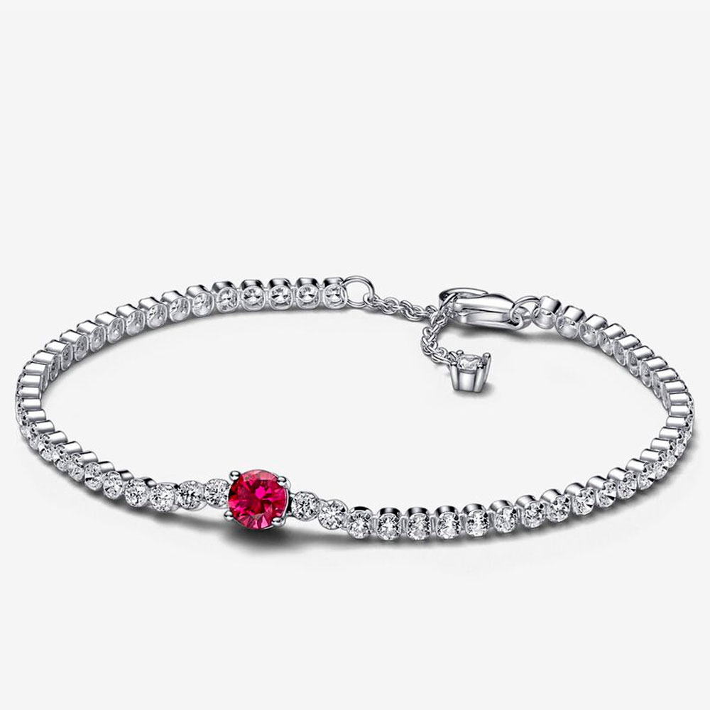 Браслет Pandora  «Red Sparkling Round Pavé »  | PANDORA 