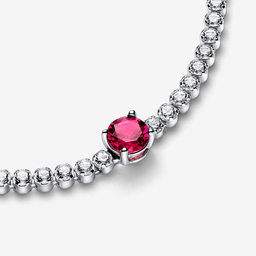 Браслет Pandora  «Red Sparkling Round Pavé »  | PANDORA 