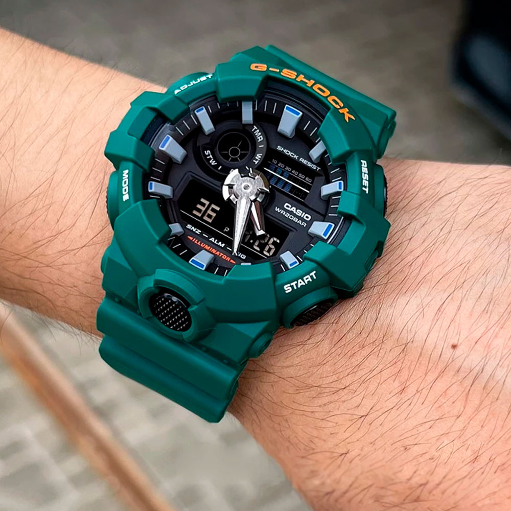 Японские наручные часы мужские Casio G-SHOCK  GA-700SC-3A с хронографом | Casio 