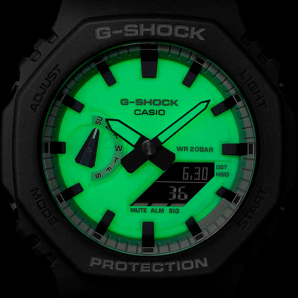 Японские наручные часы мужские Casio G-SHOCK GA-2100HD-8A с хронографом | Casio 