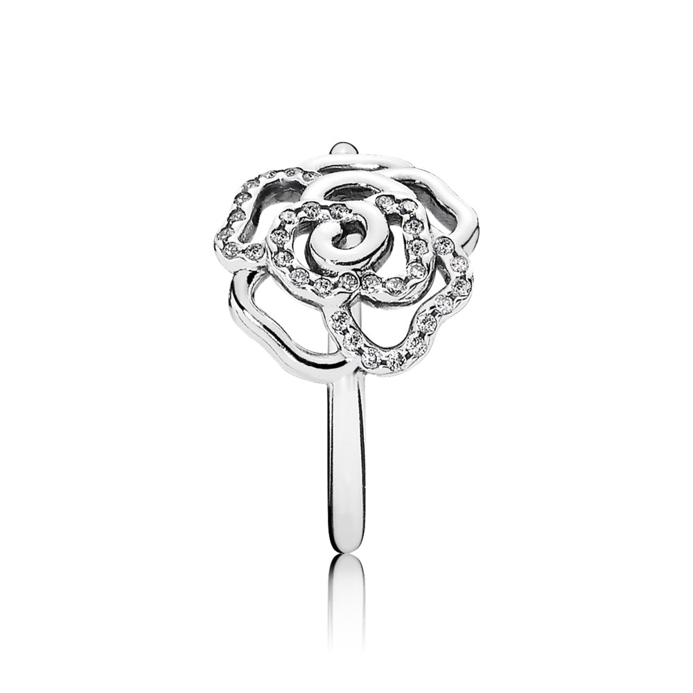Кольцо «Сияющая роза» | PANDORA 