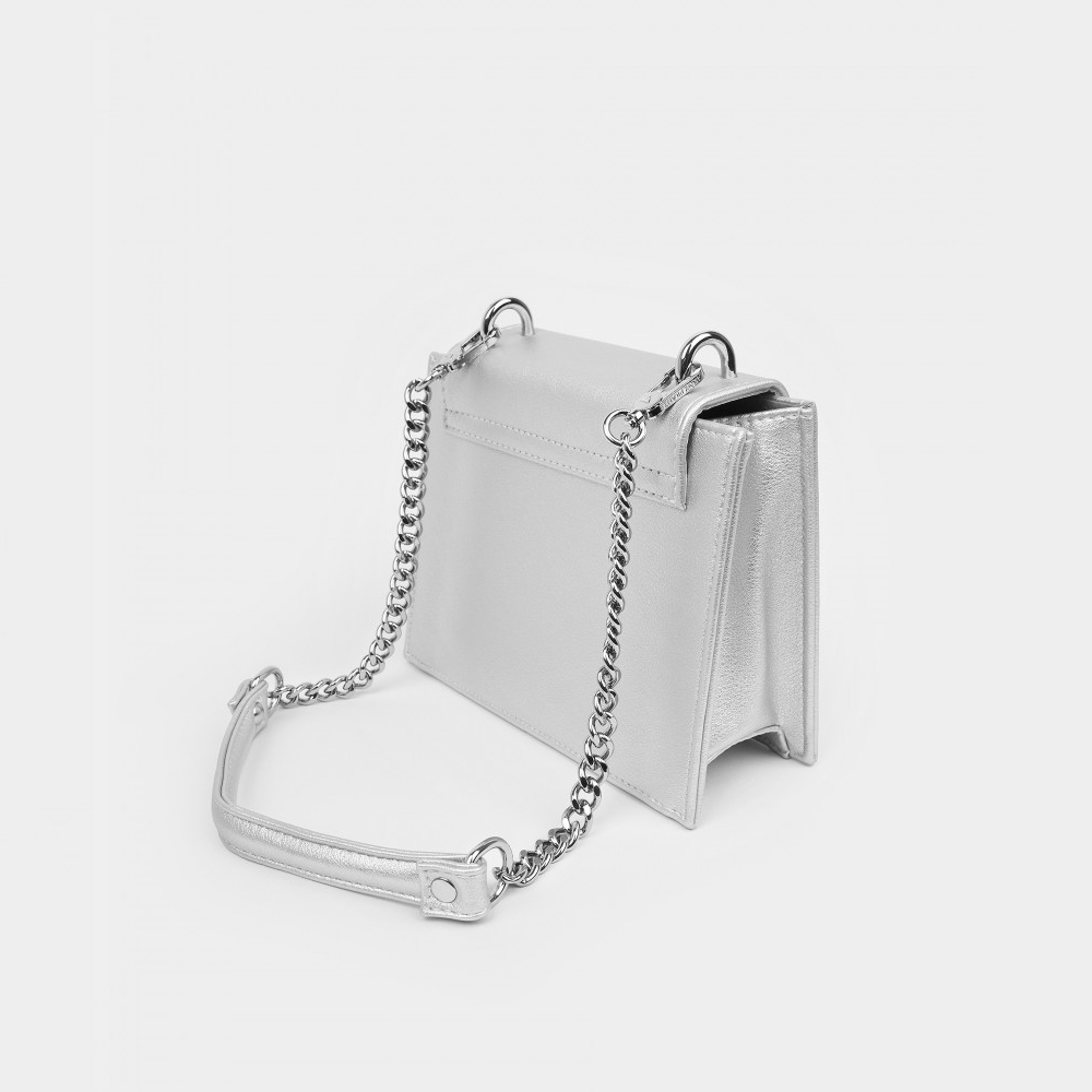 Каркасная сумка Kortni S в цвете Серебро | ARNY PRAHT 