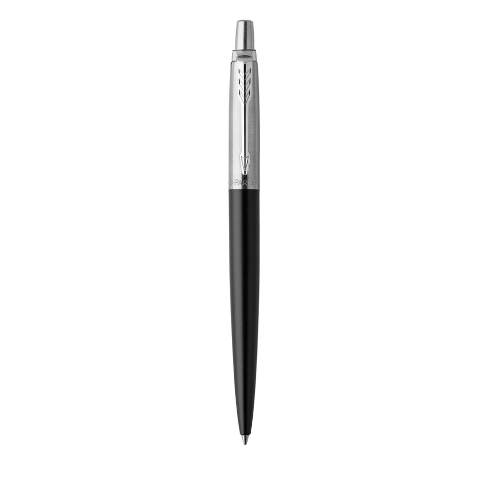 Подарочный набор: Шариковая ручка Parker Jotter Essential, Satin Black CT и Ежедневник недатированный, серый 2122753 | PARKER 