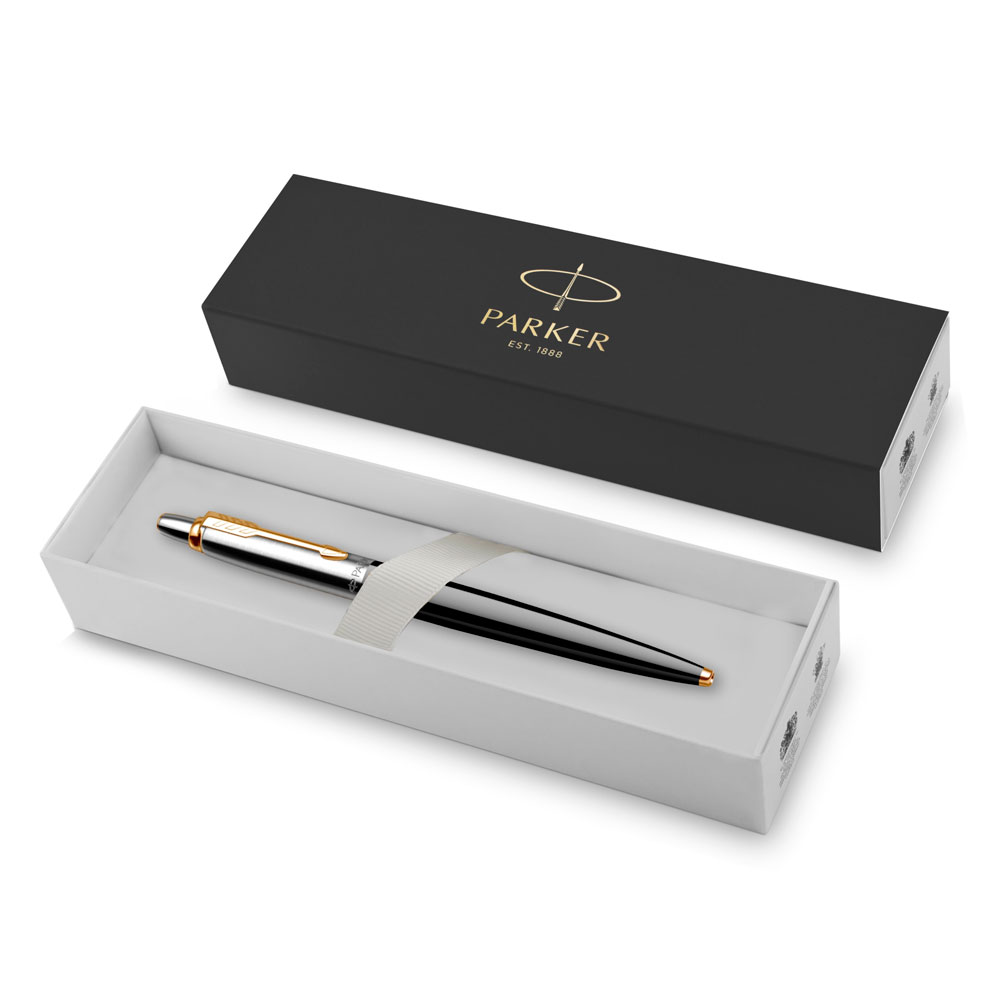 Шариковая ручка Parker Jotter K160, цвет: Black/GT, стержень: F, цвет чернил: blue | PARKER 