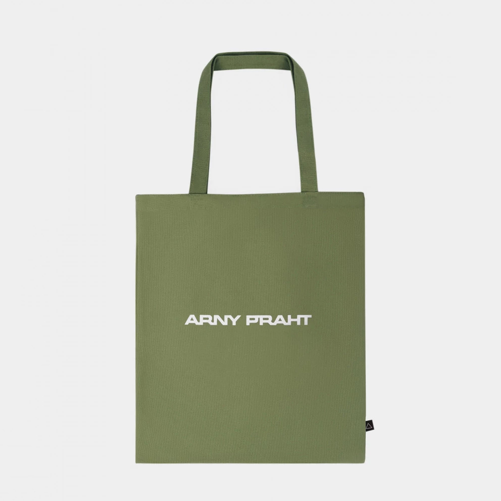 Текстильная сумка-шоппер цвета хаки  Omi  | ARNY PRAHT
