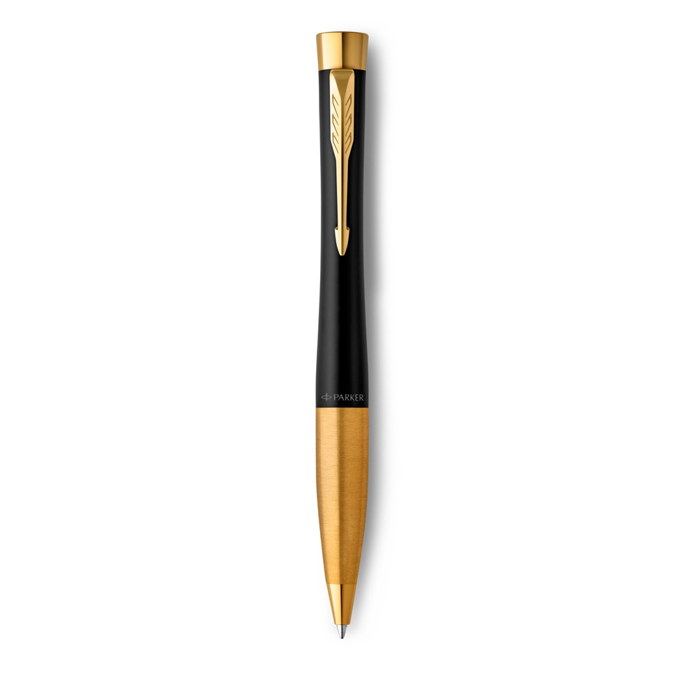 Шариковая ручка Parker Urban Muted Black Gold Finish Trim M Blue 2143640,S0767040 | PARKER 