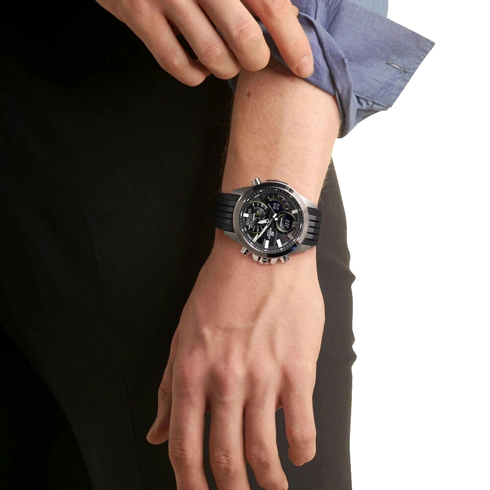 Японские наручные часы мужские CASIO Edifice ECB-30P-1AEF с хронографом | Casio 