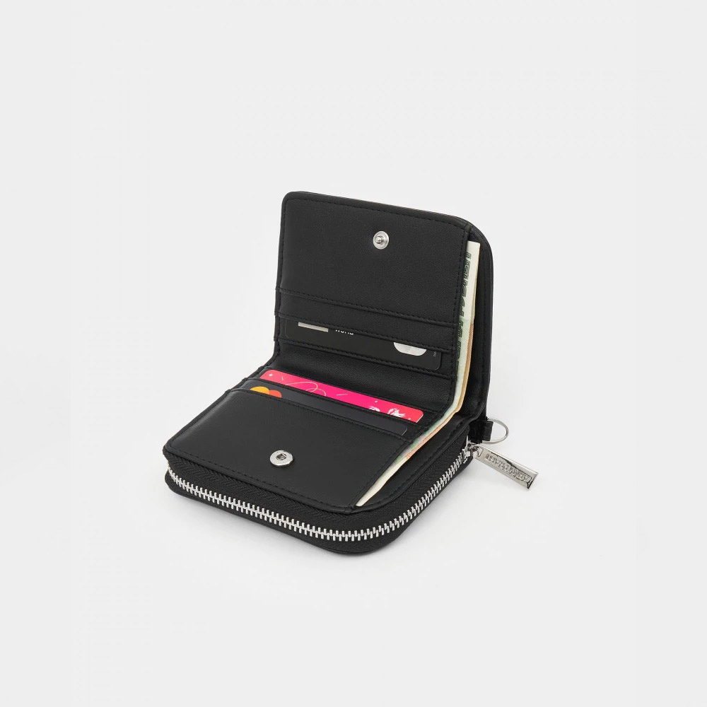 Небольшой складной кошелек для купюр, карт и монет Multi в черном цвете | ARNY PRAHT 