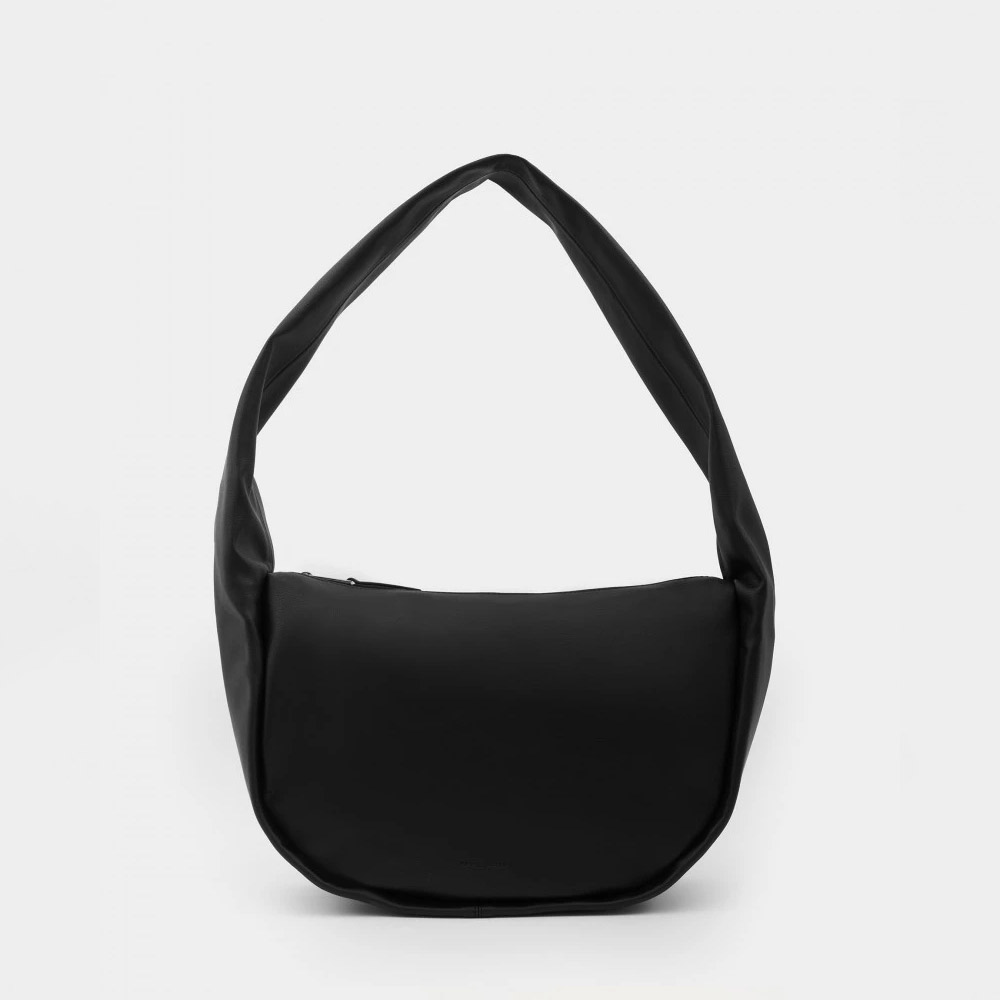Мягкая сумка-шоппер Post в черном цвете  | ARNY PRAHT 